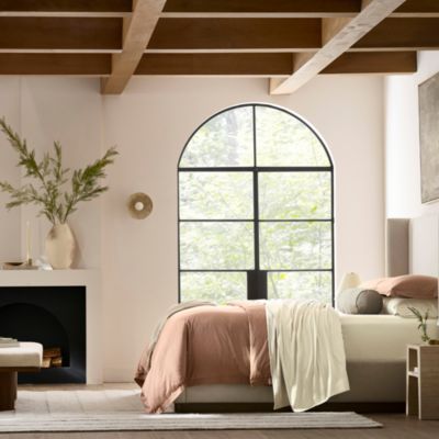 Signature Organic Cotton Hemmed Duvet Set, Full/Queen