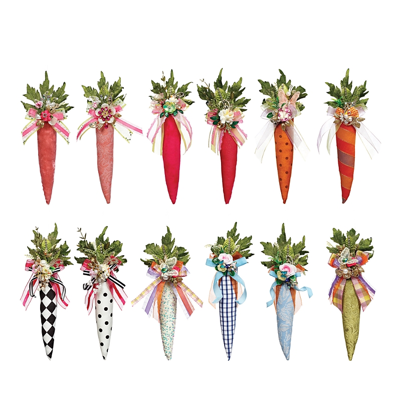 Mark Roberts Jeweled Embellished Carrots 9.5, Set Of 12