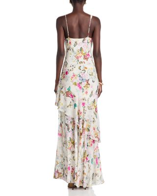 Viola Asymmetric Cowl Neck Gown