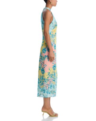 Printed Halter Midi Dress - Exclusive 