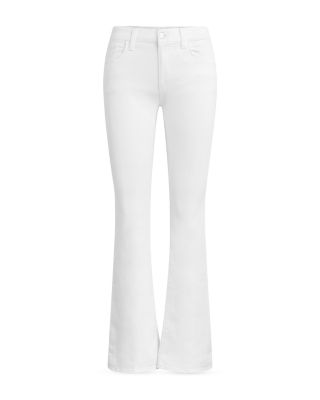 The Provocateur Petite Mid Rise Bootcut Jeans in White
