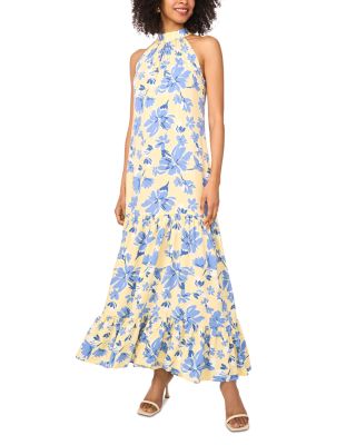 VINCE CAMUTO - Tie Back Halter Maxi Dress