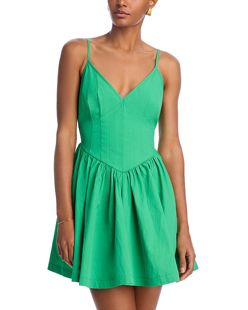 AQUA V NECK SLEEVELESS MINI DRESS - EXCLUSIVE