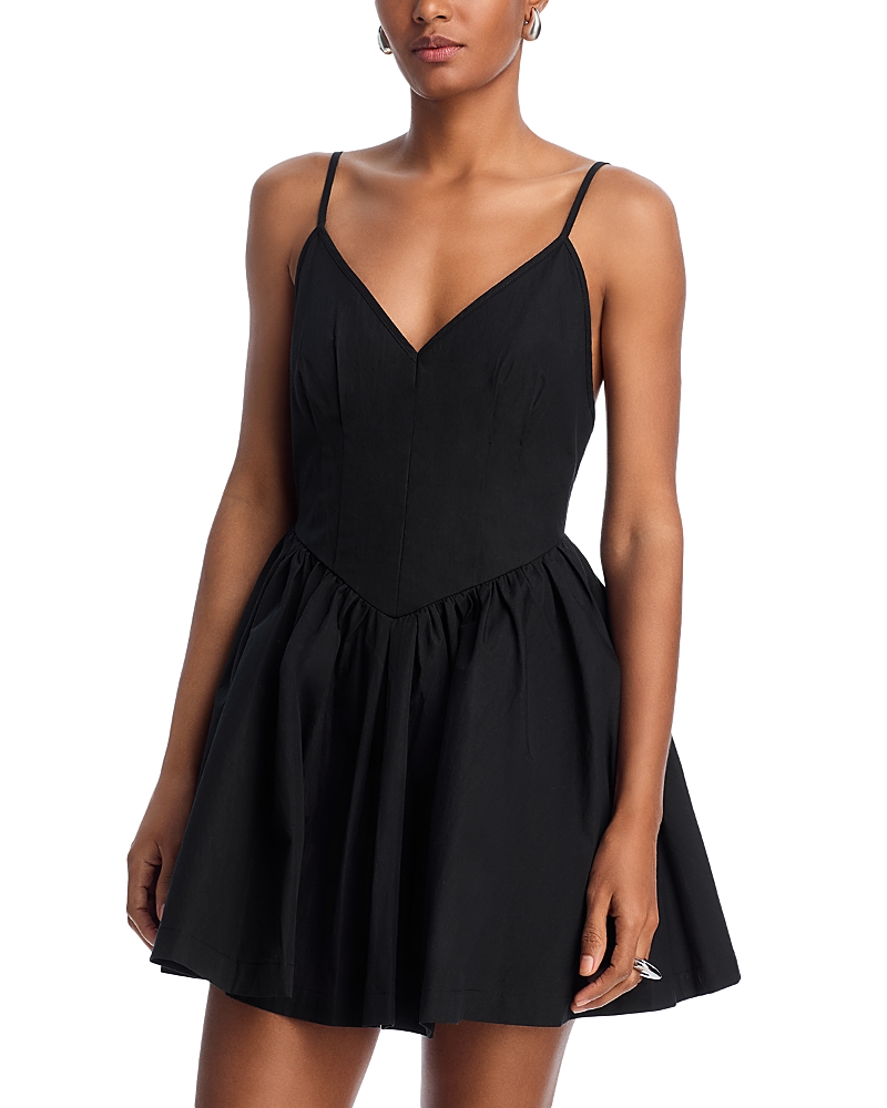AQUA V NECK SLEEVELESS MINI DRESS - EXCLUSIVE