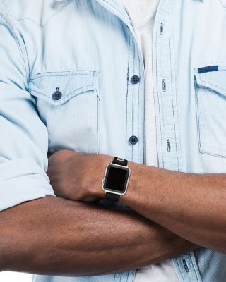 Apple Watch&reg; Black Signature Canvas Strap, 38/40/41mm