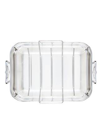 Provisions 16.5-Inch Clad Stainless Steel Roaster with Rack, Large
