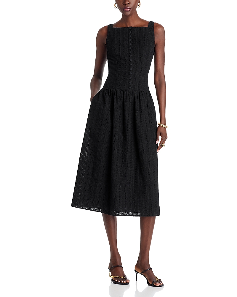 Wayf Eve Eyelet Midi Dress