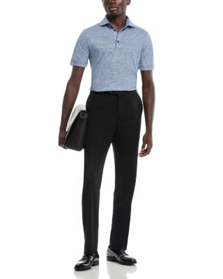 Wool &amp; Linen M&amp;eacute;lange Jersey Polo