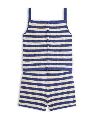 Ralph Lauren - Girls' Striped Cotton Sweater Top & Short Set - Big Kid