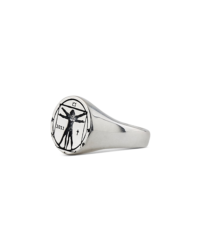 Serge Denimes Sterling Silver Vitruvian Ring In Silver