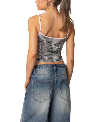 Camo Contrast Tank Top