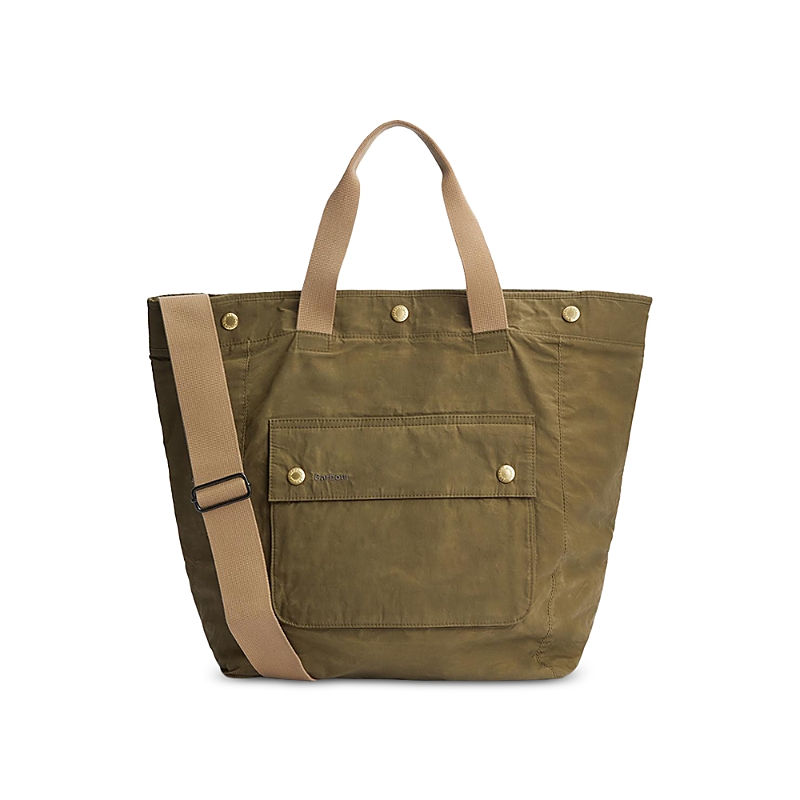 Barbour Transport 3 Way Tote Bag Backpack In Dusky Green