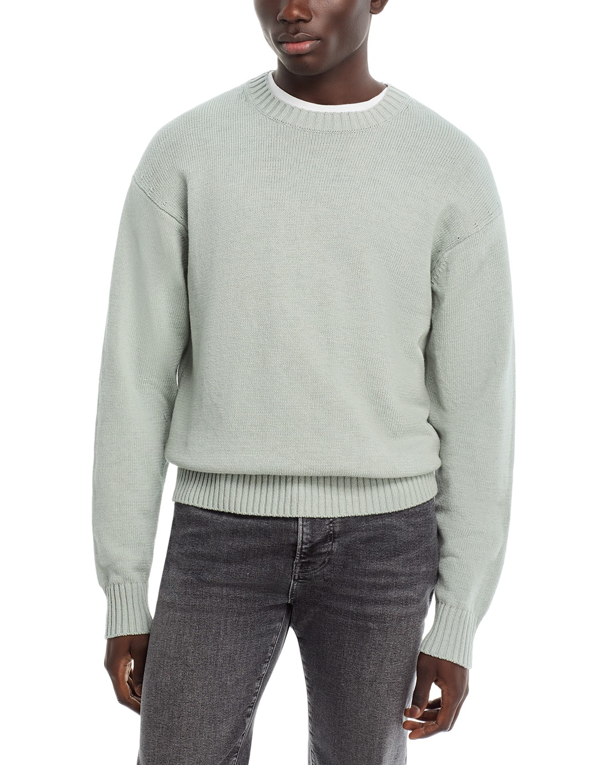 Frame Solid Sweater in Gray Blue
