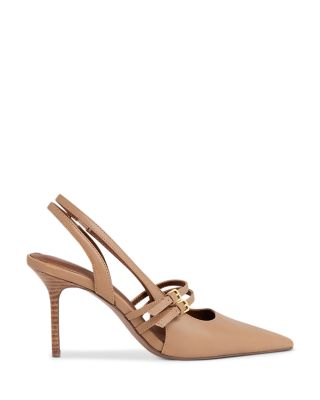 REISS - Women's Beatrice Pointed Toe Double Buckle High Heel Pumps