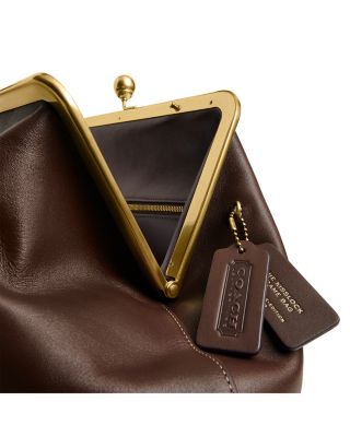 Medium Leather Kisslock Frame Bag