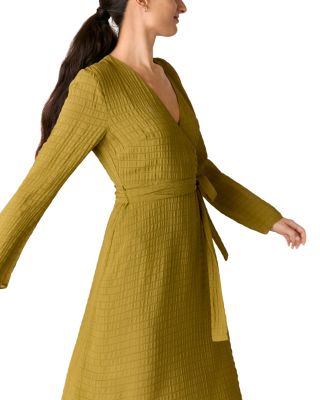 Alex Textured Wrap Midi Dress