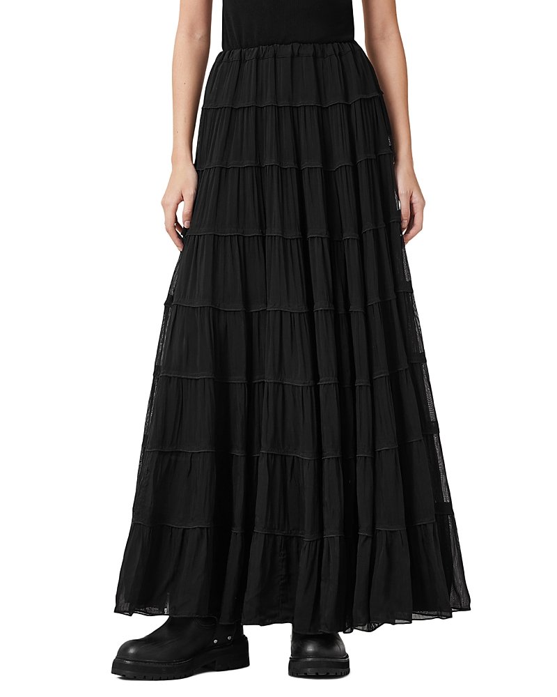 Allsaints Eva Tiered Maxi Skirt