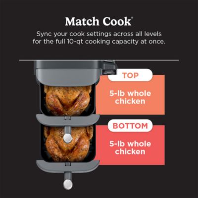 DoubleStack 2 Basket 10 Qt Air Fryer With Smart Thermometer