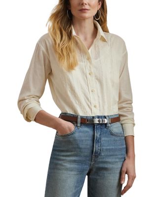 Ralph Lauren - Lace Trim Cotton Voile Shirt