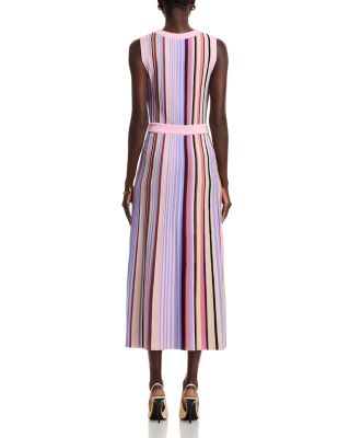Rib Knit Striped Maxi Dress