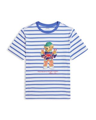 Boys' Polo Bear Striped Cotton Jersey Tee - Little Kid, Big Kid