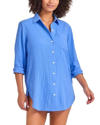 Tommy Bahama - Bella Breeze Boyfriend Shirt Swim Cover-Up