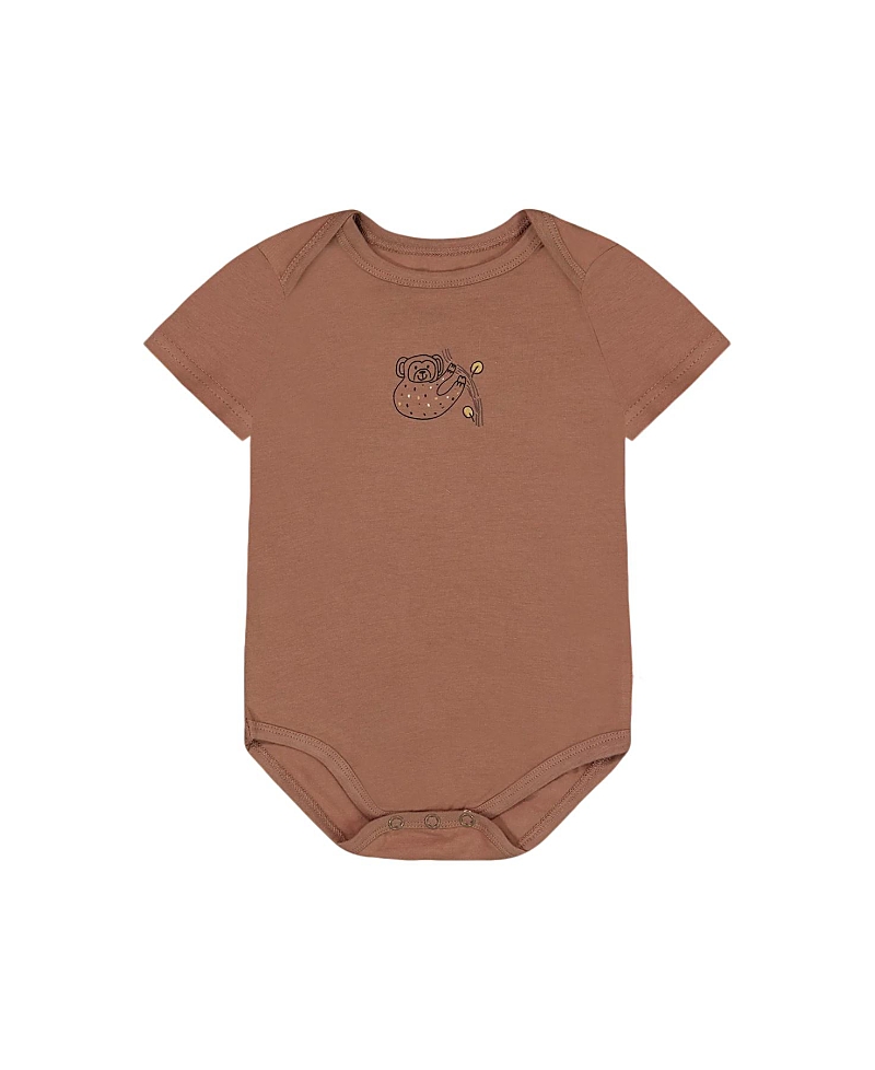 Deux Par Deux Boys' Organic Cotton Onesie - Baby In Brown