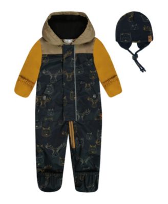 Deux par Deux - Boys' Printed Mid-Season One-Piece Outerwear with Hat - Baby