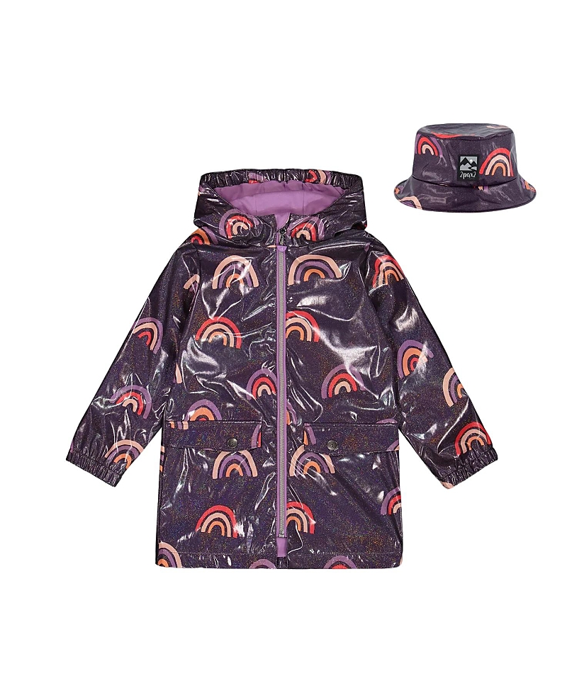 DEUX PAR DEUX DEUX PAR DEUX GIRLS' PRINTED RAIN COAT - BIG KID