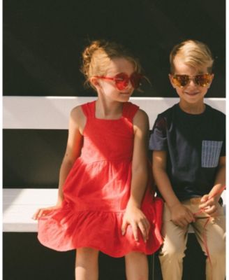  Girls' Multi-Tiered Eyelet Dress - Little Kid