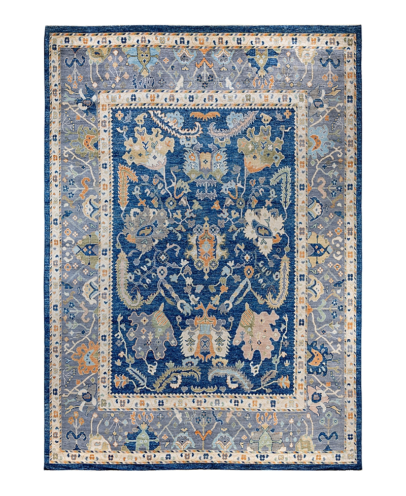 Bloomingdale's Colorful Oushak M1945 Area Rug, 10'2 X 14'3 In Blue