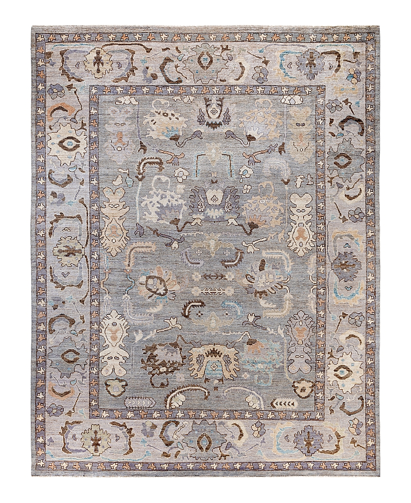 Bloomingdale's Colorful Oushak M1945 Area Rug, 9' X 11'7 In Gray