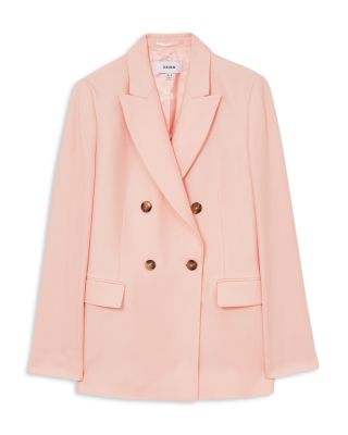 【海外限定】REISSジャケット☆Magda Double-Breasted Peak-Lape Reiss Double-Breasted Peak-Lapel Suit Jacket in Pink | REISS