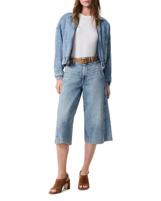 Jamie High Rise Tailored Culotte Jeans in Pacific