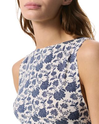 Luca Printed Shirred Top
