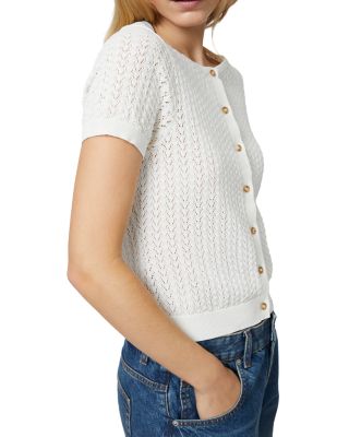 Pointelle Button Cardigan