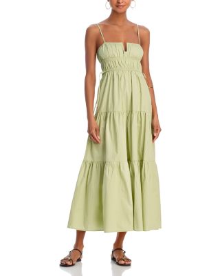 Moon River - Shirred Cotton Poplin Midi Dress