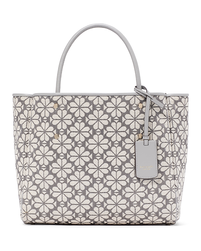 Kate Spade New York Spade Flower Jacquard Tote In Gray Multi