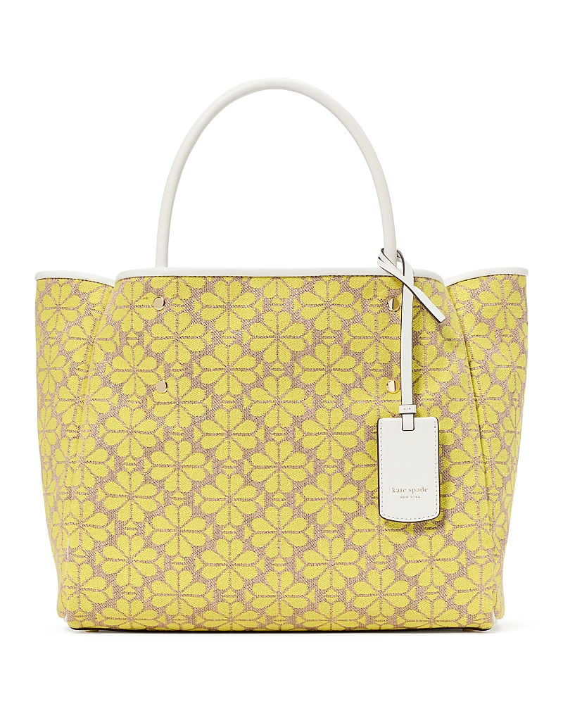 Kate Spade New York Spade Flower Jacquard Tote In Yellow Multi