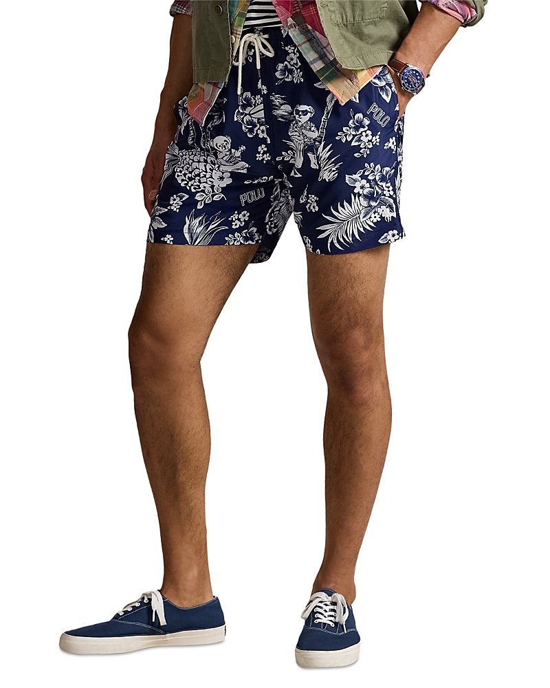 Polo Ralph Lauren 5.75-inch Traveler Polo Bear Swim Trunk In Two Tone Bear