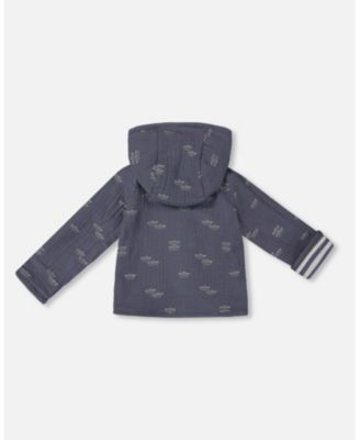 Boys' Reversible Organic Cotton Hooded Jacket - Baby