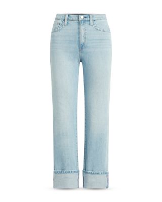 The Margot Cuffed Cropped Straight Jeans in Luxury