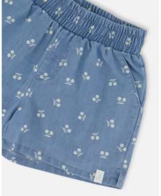 Girls' Printed Chambray Short - Little Kid