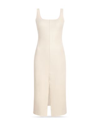 Faux Leather Midi Tank Dress