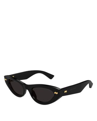 Bold Ribbon Stud Cat Eye Sunglasses, 50mm