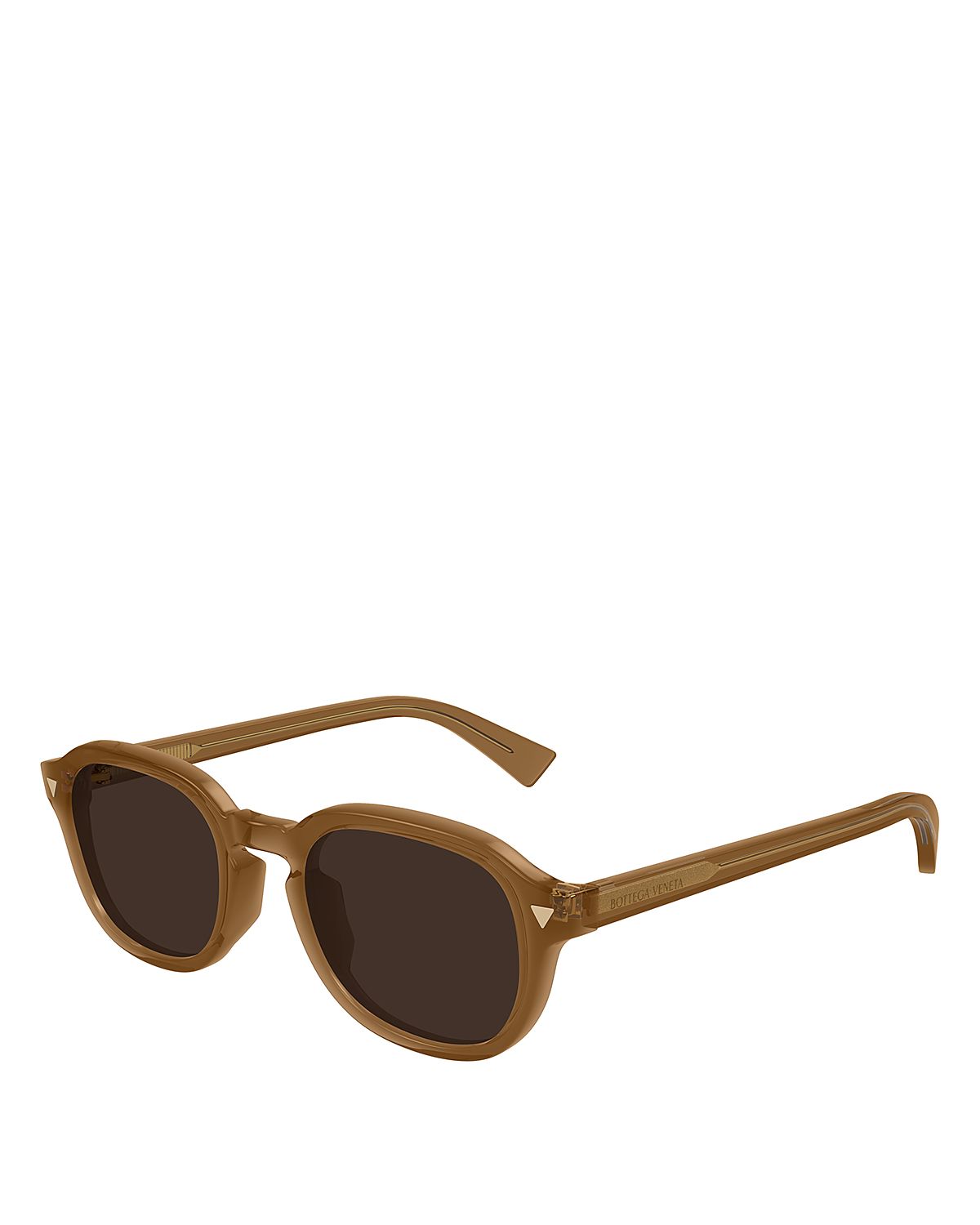 Bottega Veneta Triangle Stud Round Sunglasses, 49mm
