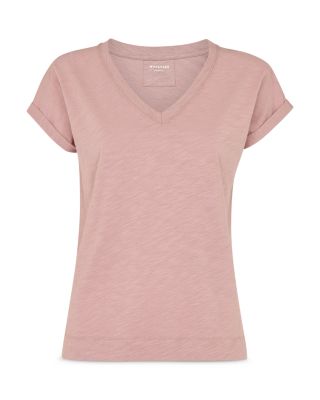Willa V Neck Cap Sleeve Tee