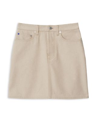 Equestrian Knight Design Denim Mini Skirt