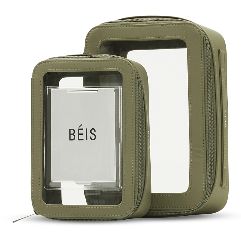 Beis The In Flight Cosmetic Case In Olive