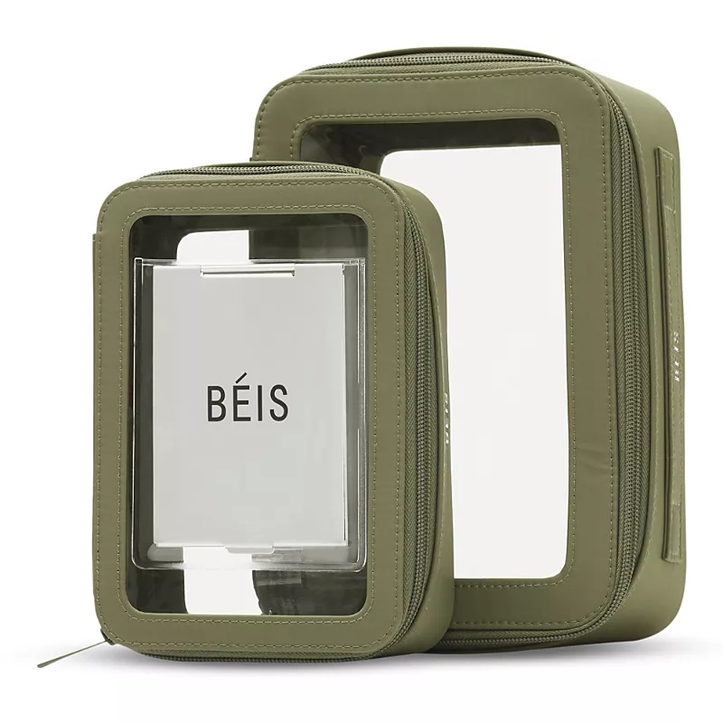 BEIS The in Flight Cosmetic Case in Olive